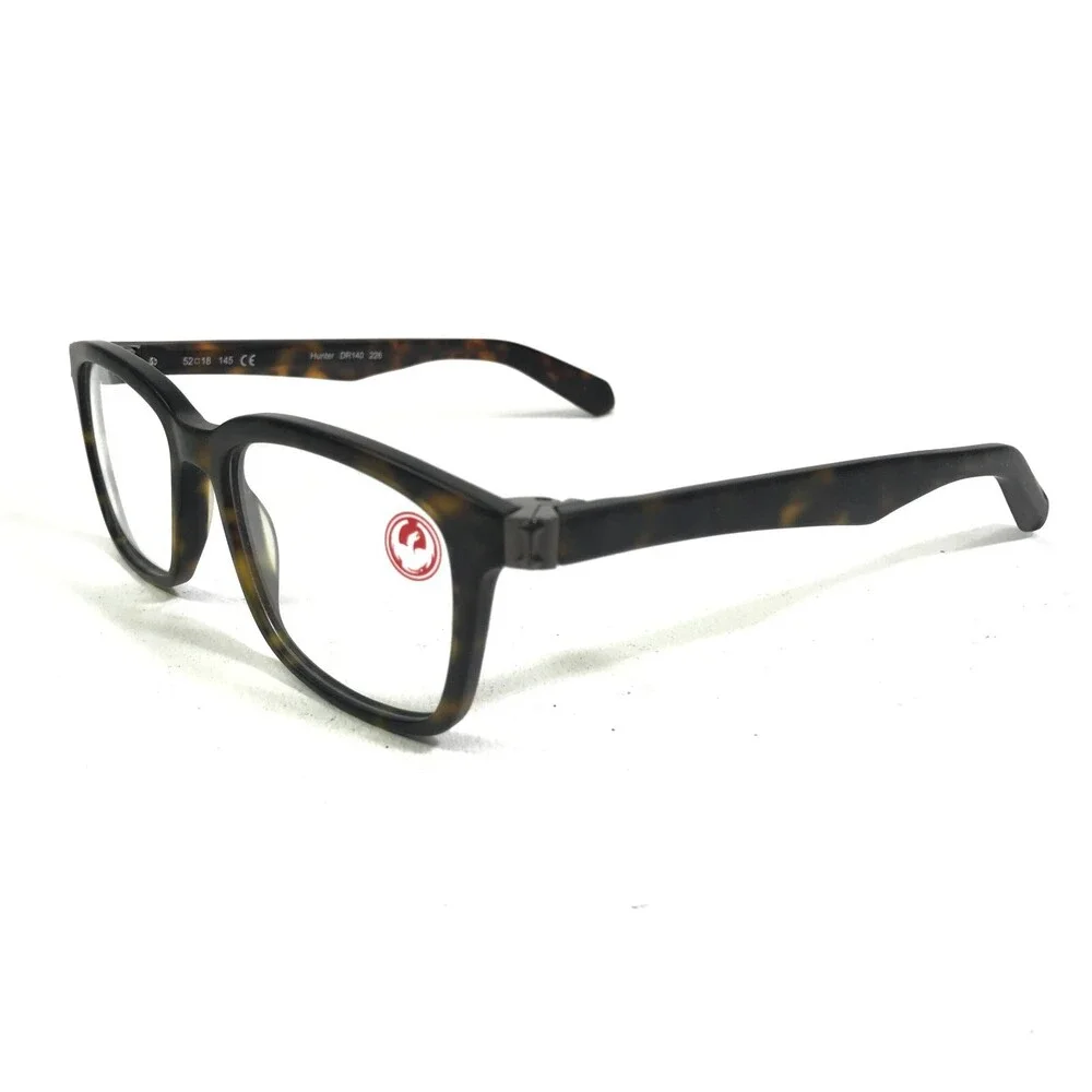 Dragon Eyeglasses Frames DR140 226 Hunter Matte Brown Tortoise Square 52-18-145